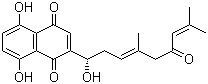 beta,beta-二甲基丙烯酰阿卡宁分子结构 (CAS 34539-65-6)