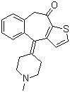 酮替芬分子结构 (CAS 34580-13-7)