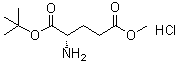 structure of CAS# 34582-33-7, L-Glutamic acid 1-(1,1-dimethylethyl) 5-methyl ester hydrochloride