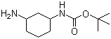 (3-氨基环己基)氨基甲酸叔丁酯分子结构 (CAS 347186-01-0)