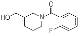 1-(2-氟苯甲酰基)-3-哌啶甲醇分子结构 (CAS 349128-53-6)