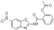 2-(乙酰氧基)-N-(6-硝基-2-苯并噻唑基)苯甲酰胺分子结构 (CAS 349132-95-2)