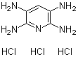 2,3,5,6-四氨基吡啶三盐酸盐分子结构 (CAS 34981-10-7)