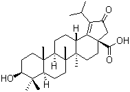 (3beta)-3-羟基-21-氧代羽扇-18-烯-28-酸分子结构 (CAS 35013-48-0)