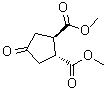 (-)-环戊酮-反式-3,4-二羧酸二甲酯分子结构 (CAS 35079-19-7)