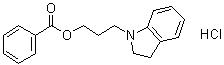 2,3-二氢-1H-吲哚-1-丙醇苯甲酸酯盐酸盐分子结构 (CAS 350797-51-2)