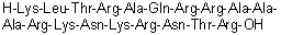 L-Lysyl-L-leucyl-L-threonyl-L-arginyl-L-alanyl-L-glutaminyl-L-arginyl-L-arginyl-L-alanyl-L-alanyl-L-alanyl-L-arginyl-L-lysyl-L-asparaginyl-L-lysyl-L-arginyl-L-asparaginyl-L-threonyl-L-arginine molecular structure (CAS 350829-61-7)