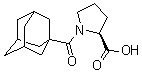 1-(金刚烷-1-基羰基)-L-脯氨酸分子结构 (CAS 35084-48-1)