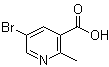 5-溴-2-甲基-3-吡啶羧酸分子结构 (CAS 351003-02-6)