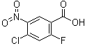 4-氯-2-氟-5-硝基苯甲酸分子结构 (CAS 35112-05-1)