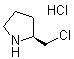 (S)-2-(氯甲基)吡咯烷盐酸盐分子结构 (CAS 35120-33-3)