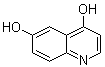 4,6-二羟基喹啉分子结构 (CAS 3517-61-1)