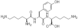 L-赖氨酰-L-酪氨酰-L-赖氨酸分子结构 (CAS 35193-18-1)