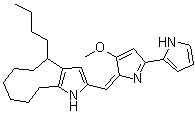 (±)-丁基环庚基灵菌红素原分子结构 (CAS 352304-41-7)