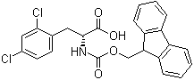 2,4-二氯-N-[芴甲氧羰基]-D-苯丙氨酸分子结构 (CAS 352351-61-2)