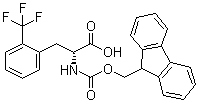 N-[(9H-Fluoren-9-ylmethoxy)carbonyl]-2-(trifluoromethyl)-D-phenylalanine molecular structure (CAS 352523-15-0)
