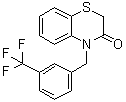 4-[[3-(三氟甲基)苯基]甲基]-2H-1,4-苯并噻嗪-3(4H)-酮分子结构 (CAS 353262-04-1)