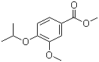 4-(异丙氧基)-3-甲氧基苯甲酸甲酯分子结构 (CAS 3535-27-1)