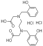 N,N'-双(2-羟基苄基)乙二胺-N,N'-二乙酸二盐酸盐分子结构 (CAS 35369-53-0)