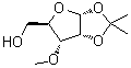 3-O-甲基-1,2-O-(异丙亚基)-alpha-D-呋喃核糖分子结构 (CAS 35506-61-7)