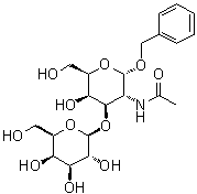 苄基 2-乙酰氨基-2-脱氧-3-O-beta-D-吡喃半乳糖基吡喃半乳糖苷分子结构 (CAS 3554-96-9)