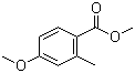 4-甲氧基-2-甲基苯甲酸甲酯分子结构 (CAS 35598-05-1)
