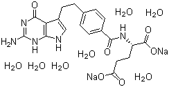 培美曲赛二钠七水合物分子结构 (CAS 357166-29-1)