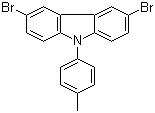 3,6-二溴-9-(4-甲基苯基)-9H-咔唑分子结构 (CAS 357437-74-2)