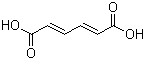 反式,反式-1,3-丁二烯-1,4-二羧酸分子结构 (CAS 3588-17-8)
