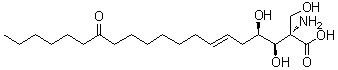 structure of CAS# 35891-70-4, (+)-Myriocin;(2S,3R,4R)-(E)-2-Amino-3,4-dihydroxy-2-hydroxymethyl-14-oxoeicos-6-enoic acid; ISP-I; Myriocin; NSC 177379; Thermozymocidin