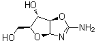 2-氨基-beta-L-阿拉伯糖呋喃并[1',2':4,5]-2-恶唑啉分子结构 (CAS 35939-60-7)