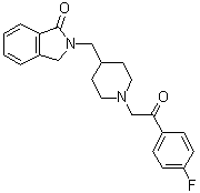 2-[[1-[2-(4-氟苯基)-2-氧代乙基]-4-哌啶基]甲基]-2,3-二氢-1H-异吲哚-1-酮分子结构 (CAS 359625-79-9)