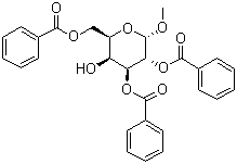 Methyl D-galactopyranoside 2,3,6-tribenzoate molecular structure (CAS 3601-36-3)