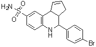 4-(4-溴苯基)-3a,4,5,9b-四氢-3H-环戊二烯并[c]喹啉-8-磺酰胺分子结构 (CAS 360791-49-7)