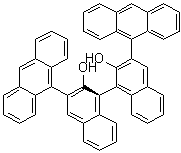 (1S)-3,3'-Di-9-anthracenyl-[1,1'-binaphthalene]-2,2'-diol molecular structure (CAS 361342-50-9)