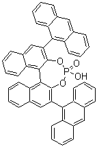 结构式 CAS# 361342-52-1, (11bS)-2,6-二-9-蒽基-4-羟基-二萘并[2,1-d:1',2'-f][1,3,2]二氧杂磷杂卓 4-氧化物