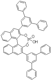 (11bR)-4-Hydroxy-2,6-bis([1,1':3',1''-terphenyl]-5'-yl)-dinaphtho[2,1-d:1',2'-f][1,3,2]dioxaphosphepin 4-oxide molecular structure (CAS 361342-55-4)