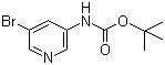 (5-溴吡啶-3-基)氨基甲酸叔丁酯分子结构 (CAS 361550-43-8)