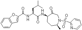 N-[(1S)-1-[[[(4R,7S)-六氢-7-甲基-3-氧代-1-(2-吡啶磺酰基)-1H-氮杂卓-4-基]氨基]甲酰基]-3-甲基丁基]-2-苯并呋喃甲酰胺分子结构 (CAS 362507-64-0)