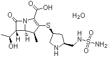 多尼培南(一水合物)分子结构 (CAS 364622-82-2)