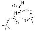 (5-甲酰基-2,2-二甲基-1,3-二氧六环-5-基)氨基甲酸叔丁酯分子结构 (CAS 364631-73-2)