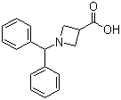 1-二苯甲基氮杂环丁烷-3-甲酸分子结构 (CAS 36476-87-6)