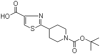 2-[1-(叔丁氧羰基)-4-哌啶基]-1,3-噻唑-4-羧酸分子结构 (CAS 365413-00-9)