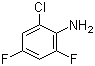 2-氯-4,6-二氟苯胺分子结构 (CAS 36556-56-6)