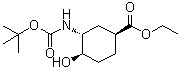 (1S,3R,4R)-3-(叔丁氧羰基氨基)-4-羟基环己烷-1-羧酸乙酯分子结构 (CAS 365997-33-7)