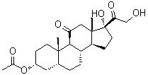 (3alpha,5beta)-3-(乙酰氧基)-17,21-二羟基-孕甾烷-11,20-二酮分子结构 (CAS 36623-16-2)