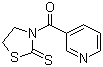 3-吡啶基(2-硫酮-3-噻唑烷基)甲酮分子结构 (CAS 367906-48-7)