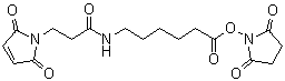 琥珀酰亚胺基 6-(beta-马来酰亚胺基丙酰胺基)己酸酯分子结构 (CAS 367927-39-7)