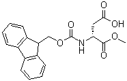 N-[芴甲氧羰基]-D-天冬氨酸甲酯分子结构 (CAS 368443-82-7)