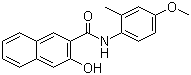 3-羟基-N-(4-甲氧基-2-甲基苯基)-2-萘甲酰胺分子结构 (CAS 3689-20-1)